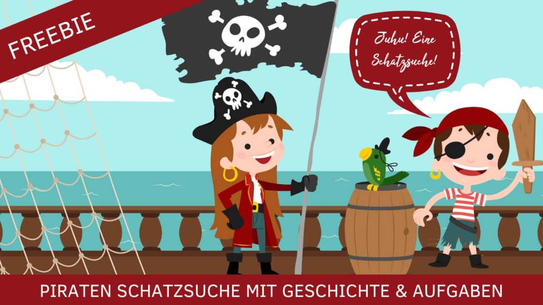 Piraten-Schatzsuche (Geschichte & Aufgaben) - juhubelbox.de Piraten-Schatzsuche (Geschichte & Aufgaben) - juhubelbox.de